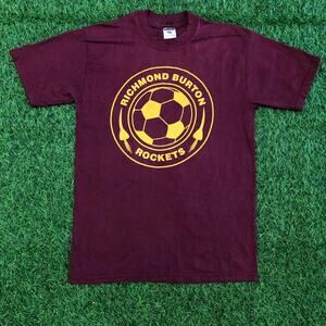 Men’s Maroon Richmond Burton Rockets Soccer Graphic Tee